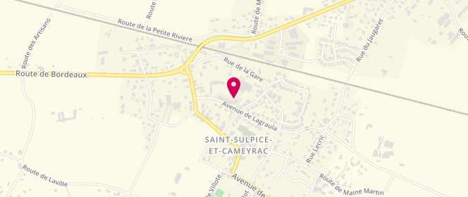 Plan de SAS Saint Sulpice Distribution, 17 Place Maucaillou, 33450 Saint-Sulpice-et-Cameyrac