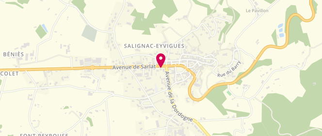 Plan de Intermarche Salignac Eyvigues, Avenue de Sarlat, 24590 Salignac-Eyvigues
