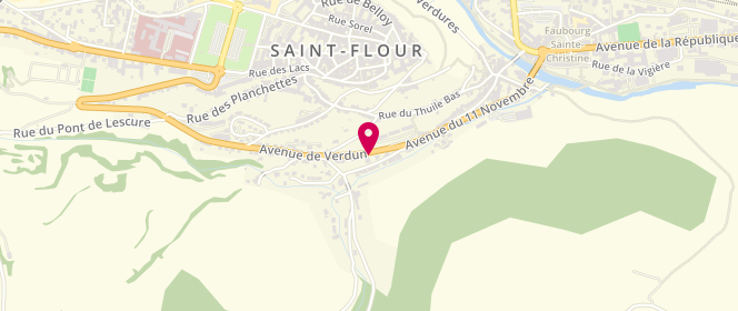 Plan de Access - TotalEnergies, 34 Avenue de Verdun, 15100 Saint-Flour