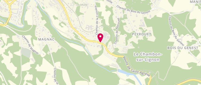 Plan de Intermarche Chambon Sur Lignon, Route de Saint-Agrève-Valence, 43400 Le Chambon-sur-Lignon