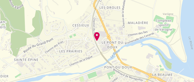 Plan de Intermarche St Jean de Muzols, 6 Chemin de la Gare, 07300 Saint-Jean-de-Muzols