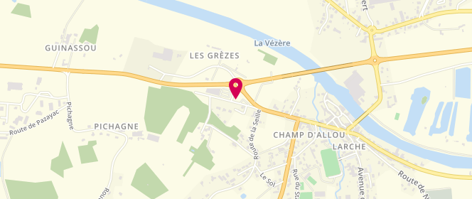 Plan de Intermarché LOUMAX, Route de Périgueux, 24120 La Feuillade