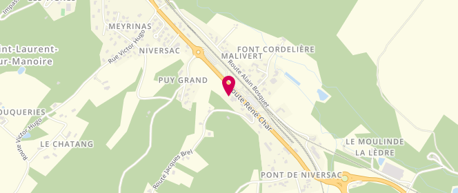Plan de TotalEnergies RELAIS DE NIVERSAC, Route Nationale 89 - Niversac, 24330 Saint-Laurent-sur-Manoire