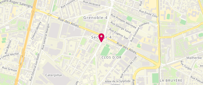 Plan de BP Grenoble Belledonne, 117 Rue de Stalingrad, 38100 Grenoble