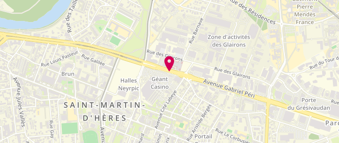 Plan de Géant Casino, 76 Avenue Gabriel Péri, 38400 Saint-Martin-d'Hères