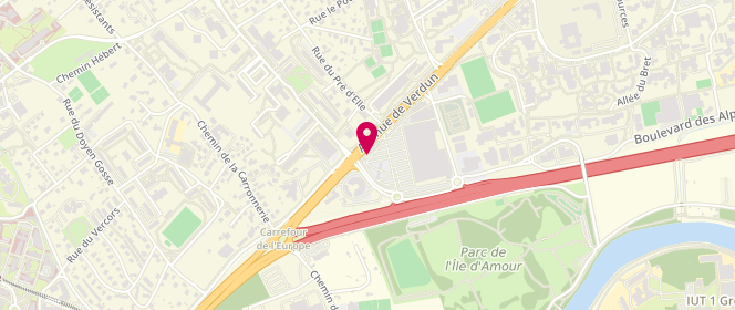 Plan de Carrefour Grenoble Meylan, 1 Boulevard des Alpes, 38240 Meylan