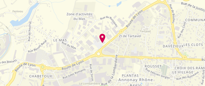 Plan de Leclerc DRIVE DAVEZIEUX, Le Mas Ouest - Route de Lyon, 07430 Davézieux