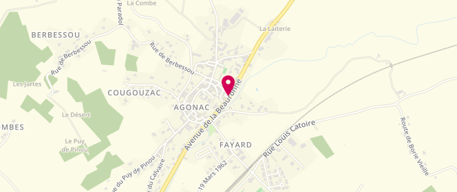 Plan de TotalEnergies station total contact agonac, 94 Avenue de la Beauronne, 24460 Agonac
