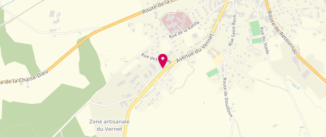 Plan de Access - TotalEnergies, Route du Puy Zone Artisan. Le Vernet, 43500 Craponne-sur-Arzon