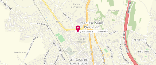 Plan de Intermarche -Sas Sarda, Rue Bellefontaine, 38550 Le Péage-de-Roussillon