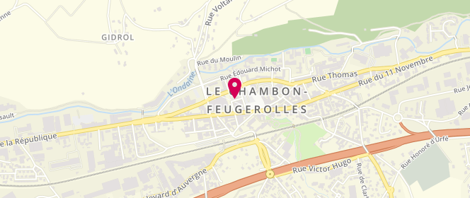 Plan de Carrefour Market, 5 Rue Emile Zola, 42500 Le Chambon-Feugerolles