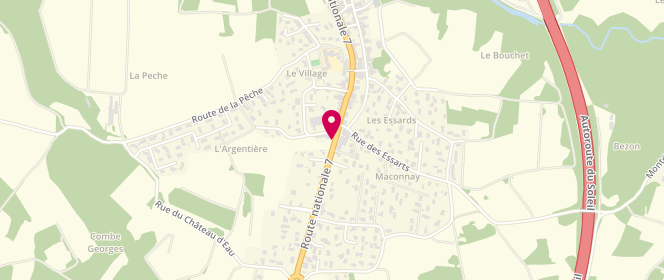 Plan de Station U Auberives, Route Nationale 7, 38550 Auberives-sur-Varèze