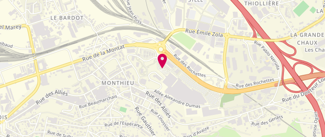 Plan de Geant Casino Monthieu, 140 Rue de la Montat, Quartier de Monthieu, 42000 Saint-Étienne