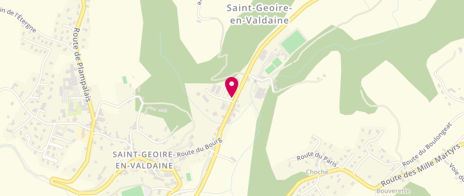 Plan de Carrefour Express, Zone Industrielle la Thuery, 38620 Saint-Geoire-en-Valdaine