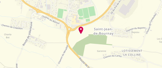 Plan de Casino Supermarché, 174 Route des Echarrières, 38440 Saint-Jean-de-Bournay