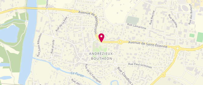 Plan de Access - TotalEnergies, 2 Avenue de Saint Etienne, 42160 Andrézieux-Bouthéon