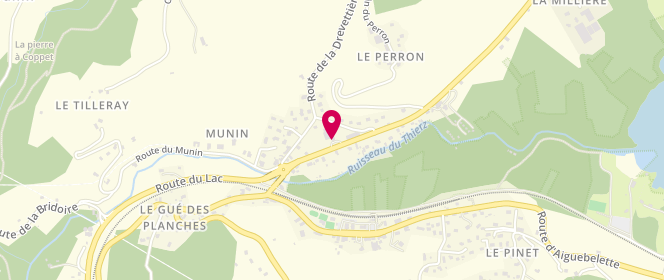 Plan de Access - TotalEnergies, 3320 Route du Lac, 73610 Saint-Alban-de-Montbel