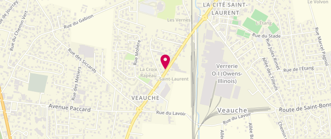 Plan de Carrefour Market, 12 Avenue Henri Planchet, 42340 Veauche