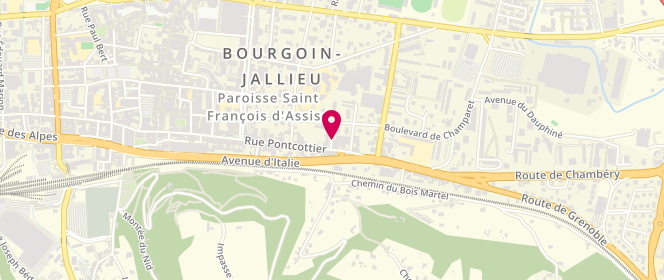 Plan de FUELFORPLANET Bourgoin, 25 Rue Pontcottier, 38300 Bourgoin-Jallieu