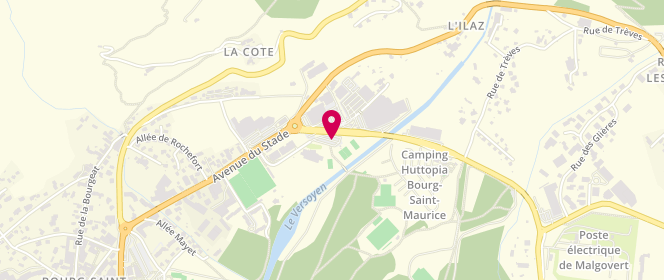 Plan de Sodibal SAS, Route des Arcs, 73700 Bourg-Saint-Maurice