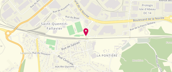 Plan de Carrefour Market, Rue des Muguets, 38070 Saint-Quentin-Fallavier