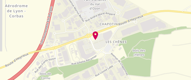 Plan de SODICHAP Centre Leclerc, 85, Avenue de Chaponnay - parc d'Activité de la Vallée de l'Ozon, 69970 Chaponnay