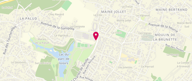Plan de Super U Coop Atlantique St Palais/Mer, Avenue Charles de Gaulle, 17420 Saint-Palais-sur-Mer