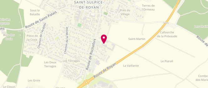 Plan de INTERMARCHE contact ST SULPICE DE ROYAN, Route de Rochefort, 17200 Saint-Sulpice-de-Royan