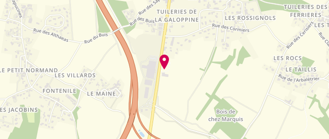Plan de TotalEnergies Access RELAIS LES CHAUVAUDS, Route Nationale 10 - Les Chauvauds, 16430 Champniers