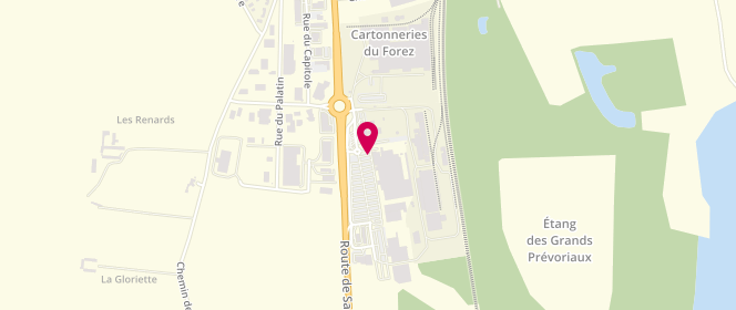 Plan de Carrefour Station Service Feurs, Route de Saint Etienne, 42110 Feurs