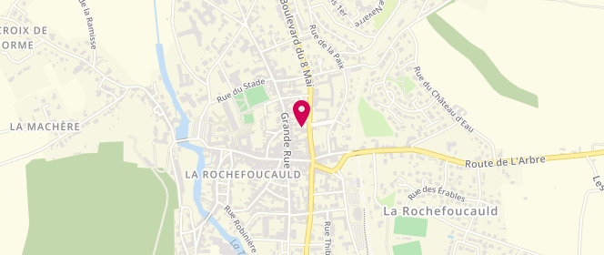 Plan de Leclerc SODIROCHE, Route de Limoges, 16110 La Rochefoucauld