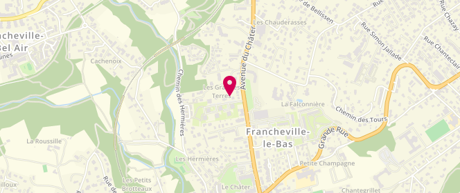 Plan de Esso Francheville, 42 Avenue du Chater, 69340 Francheville