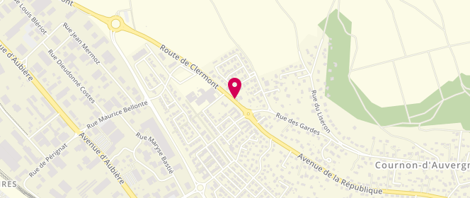 Plan de Access - TotalEnergies, Route de Clermont, 63800 Cournon-d'Auvergne