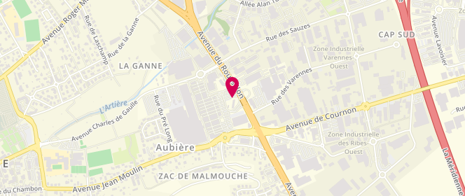 Plan de Auchan Aubière, Route d'Issoire, 63170 Aubière