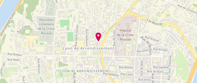 Plan de Esso Lyon Croix Rousse Carrefour Express, 71 Boulevard des Canuts, 69004 Lyon