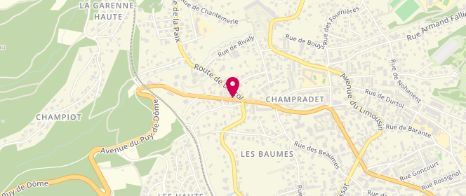 Plan de TotalEnergies Access RELAIS CHAMPRADET, Avenue du Puy de Dôme, 63000 Clermont-Ferrand