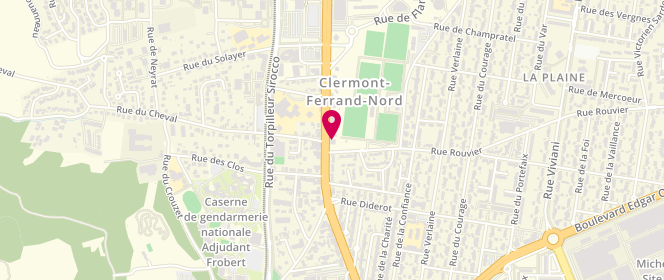 Plan de Access - TotalEnergies, 108 Boulevard Étienne Clémentel, 63000 Clermont-Ferrand
