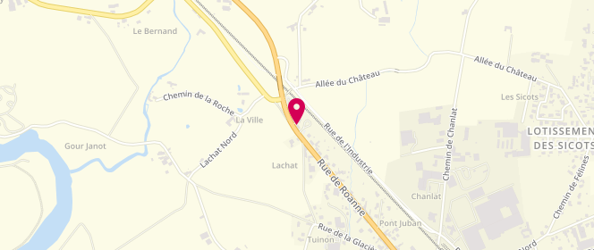 Plan de Access - TotalEnergies, 51 Route de Roanne, 42510 Balbigny