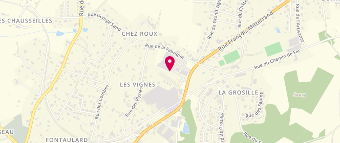 Plan de Intermarché ROCHEMETEOR, Zone Aménagement de la Fabrique, Rue de la Gare, 87600 Rochechouart