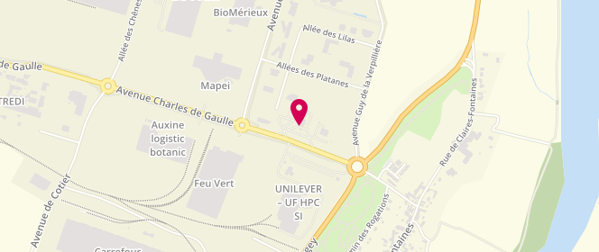 Plan de Access - TotalEnergies, Avenue Charles de Gaulle, 01150 Saint-Vulbas