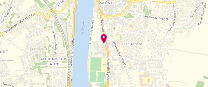 Plan de Access - TotalEnergies, Avenue Burdeau 433, 69250 Neuville-sur-Saône