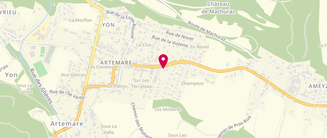 Plan de Carrefour Contact CEGOVIDA, 1 Rue des Champs "Les Terrasses", 01510 Artemare