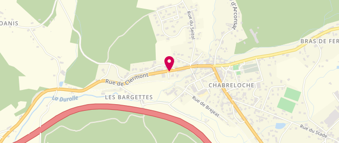 Plan de Station Intercommunale de Chabreloche, 24 Route de Clermont, 63250 Chabreloche