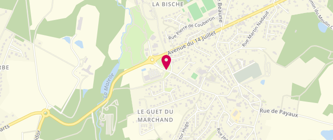 Plan de Carrefour Contact, 87 Rue Jean Monet, 87570 Rilhac-Rancon