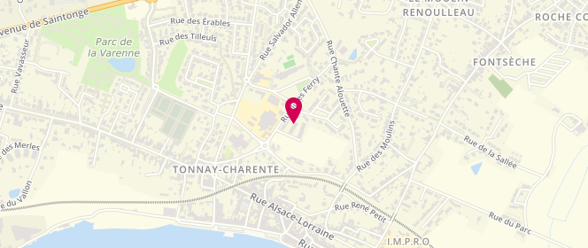 Plan de Super U TONNAY CHARENTE, Zone Aménagement de la Varenne N 137, 17430 Tonnay-Charente