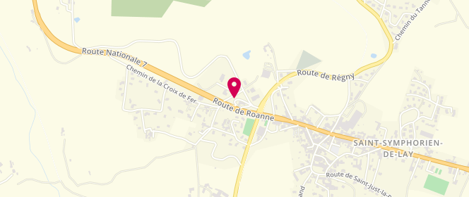 Plan de Dyneff GARAGE BEAUJEU, 114 Route de Roanne, 42470 Saint-Symphorien-de-Lay