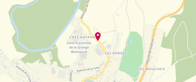Plan de Carrefour Market, Route de Bénévent, 23400 Bourganeuf