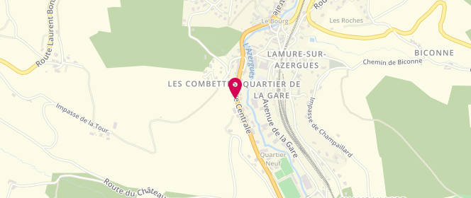 Plan de Access - TotalEnergies, Cd 485, le Bourg, 69870 Lamure-sur-Azergues