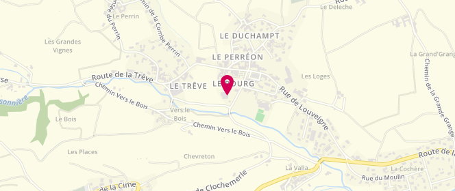Plan de Carrefour Contact, Le Bourg, Rue du Commerce, 69460 Le Perréon