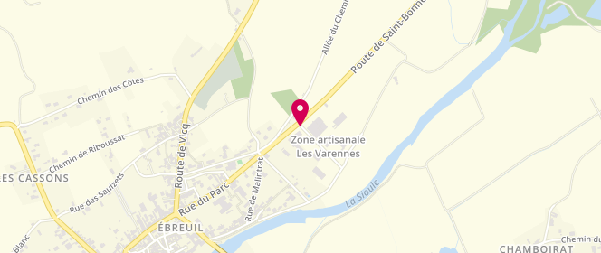 Plan de Cmn, Zone Artisanale Les Varennes, 03450 Ébreuil